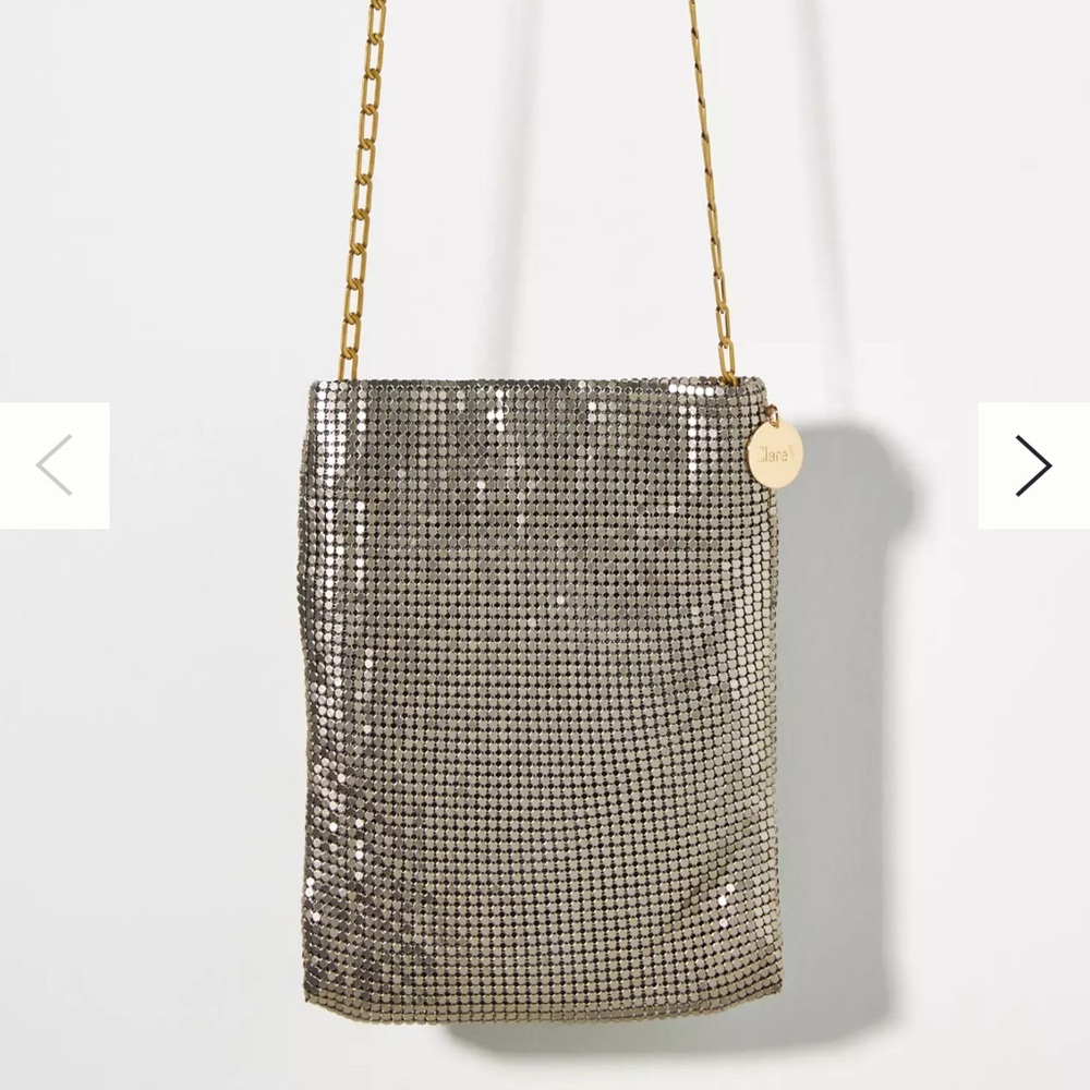 Clare V Silver Chainmail Poche